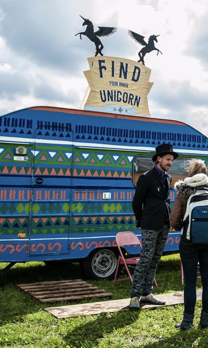 Find Your Inner Unicorn caravan installation, Brave Festival 2014